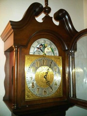 Colonial Grandfather Clock face only