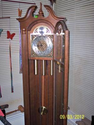 Colonial grandfather clock